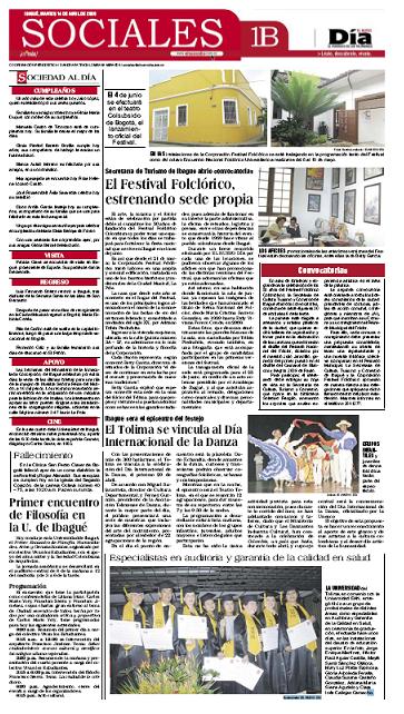 Reporte en pagina de periodico